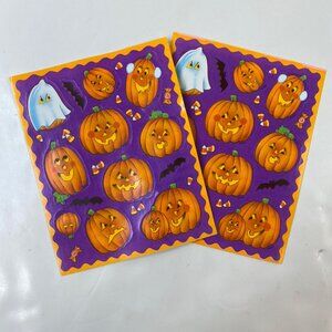 Halloween Jack OLantern Pumpkin Ghost Sticker Sheets Spooky Scrapbook Craft